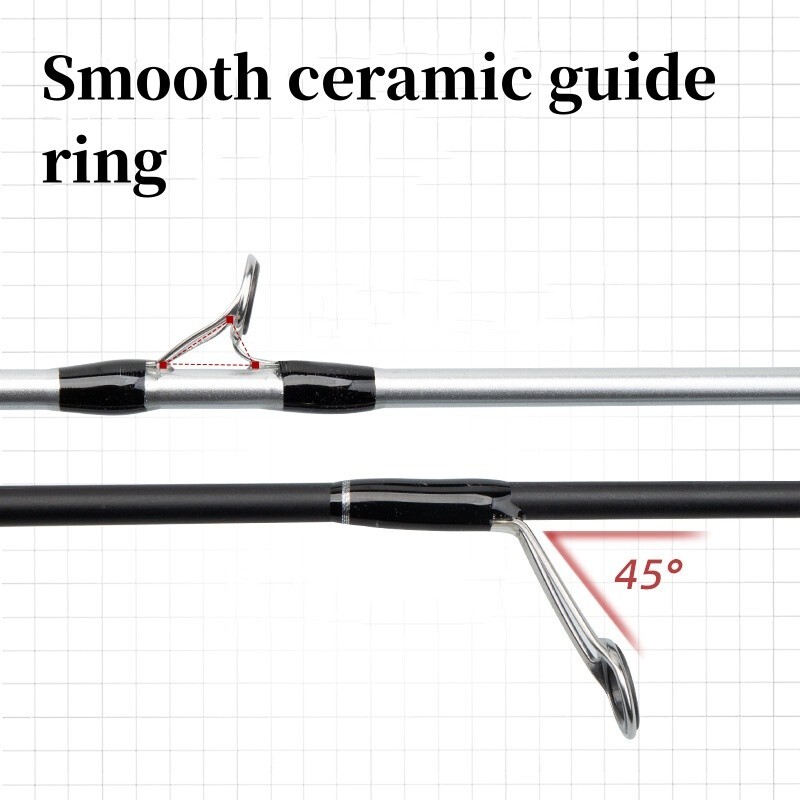 Fishing Rod Casting Spinning Travel Carbon Fiber Rod 2 Sections Ultra-Light Rod