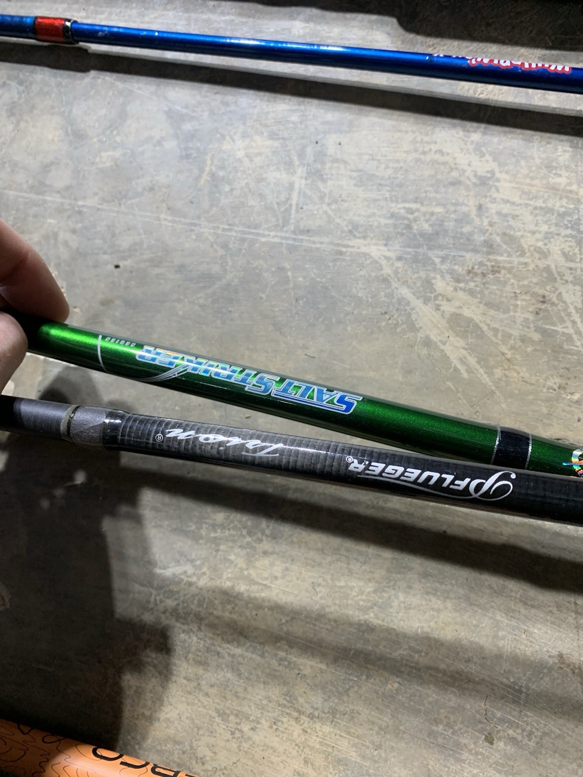 LOT OF 10 Assorted Brands FISHING RODS (BROKEN)