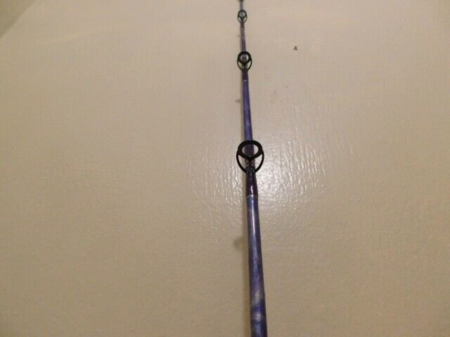 CUSTOM SPINNING ROD PURPLE LAVENDER PEARL MARBLE 10-25 LB 7′ NEW