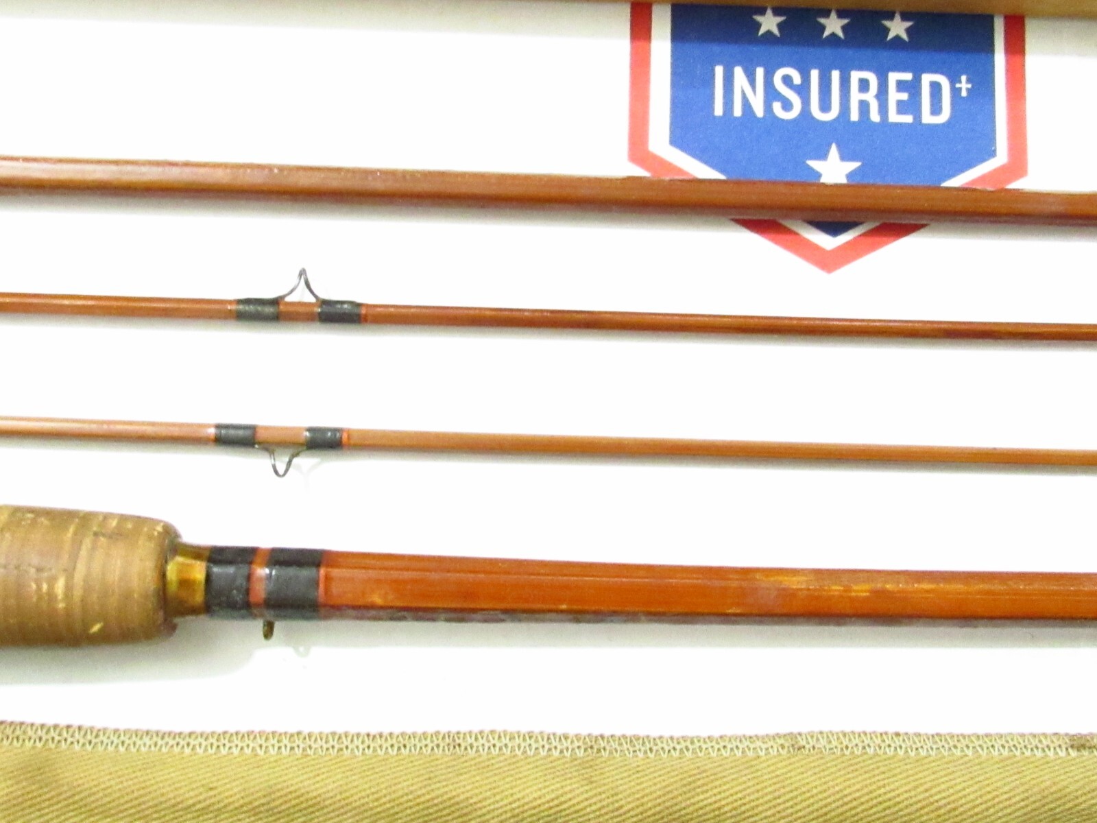 1930S USA HEDDON PETE’S FAVORITE 8′ 1/2 FT BAMBOO FLY ROD ALL ORIGINAL