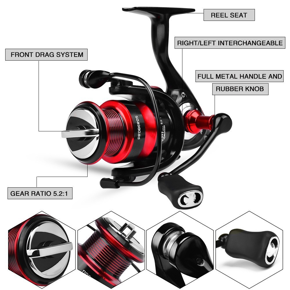 Professional Long-distance Casting Fishing Reel & Rod Combo Fiberglass Sea Rod