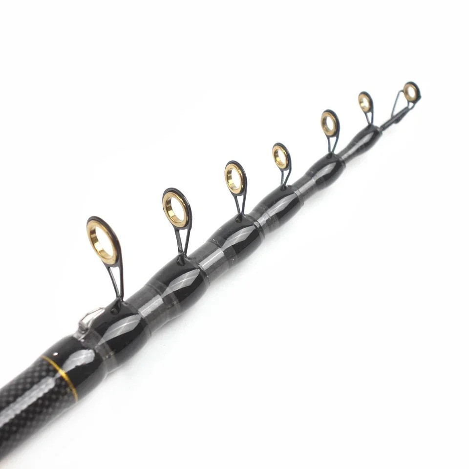 Carbon Fiber Fishing Rod Short Pocket Portable Spinning Rod Lure Pole Telescopic