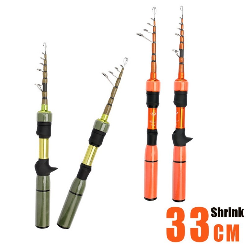 Travel Spinning Rod 5ft 5.6ft 2-6lb Telescopic Casting Rod Carbon Trout