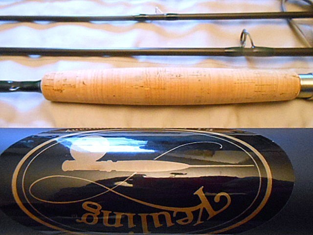 E L KEULING ROD COMPANY 8’6″ 4 WT. CARBON FIBER 4PC FLY ROD HANDMADE IN USA