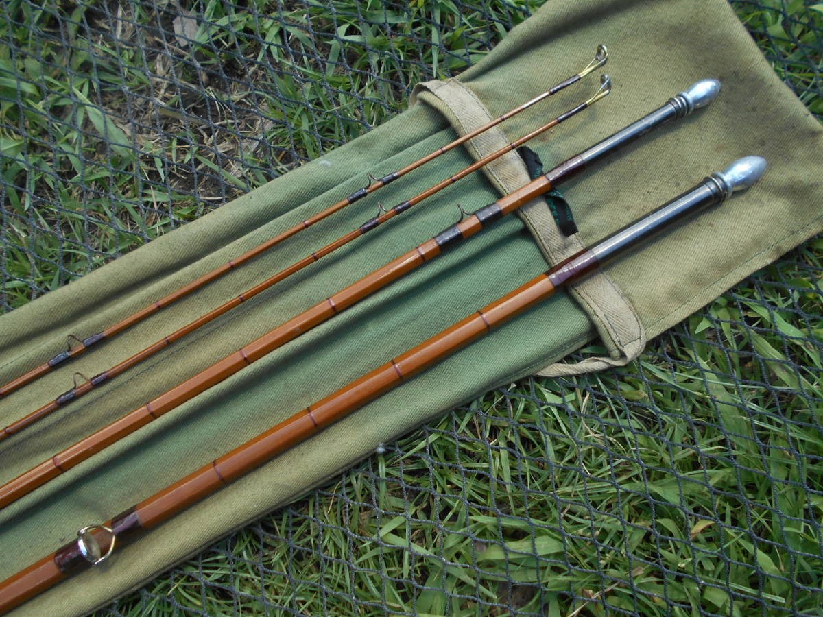 HARDY Bamboo Rod Double Handle 12’7″ 2 Tip Arthur Wood Fly Rod Fishing