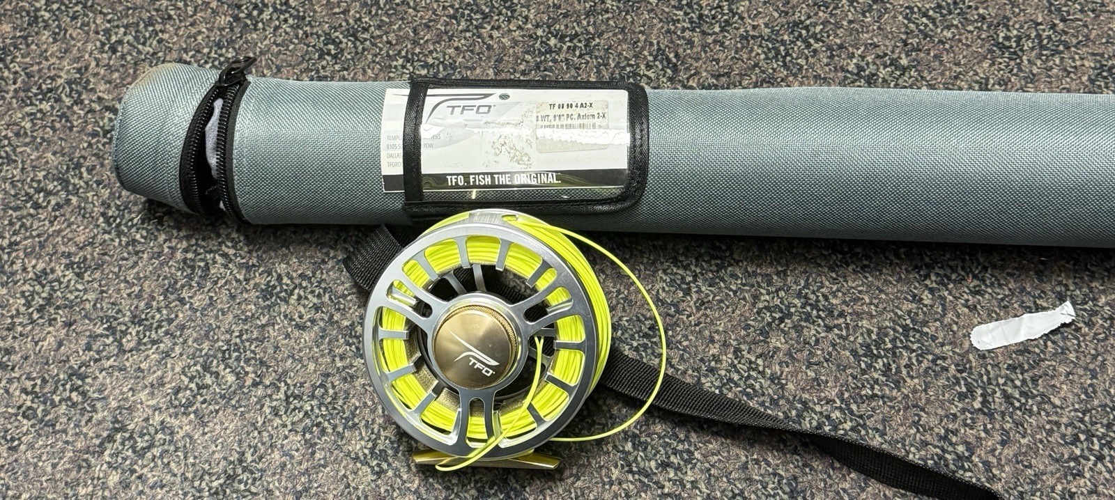 Temple Fork Outfitters TFO Axiom II 9’ 8wt Fly Rod Tube W/ TFO NTNFly Reel Combo