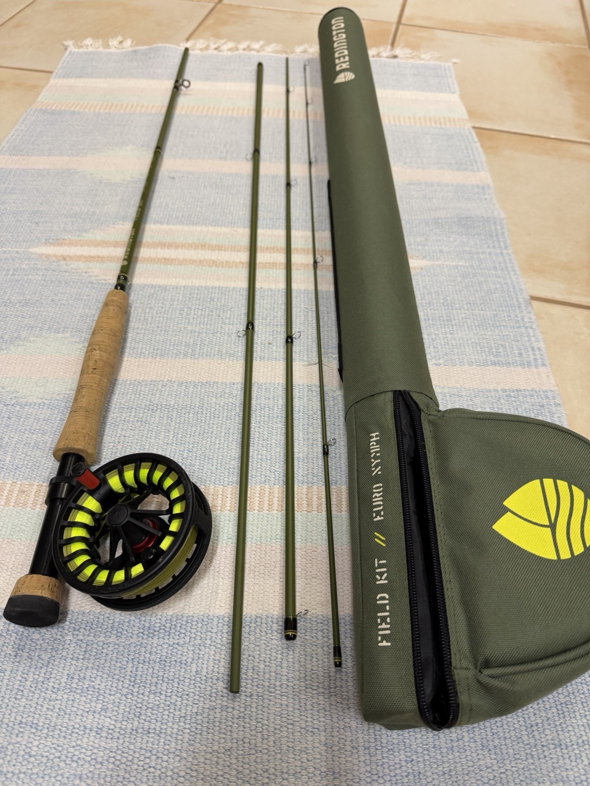 Redington Euro Nymph II Field Kit Fly Fishing Rod Reel Line Combo 10′ 3wt 4pcs