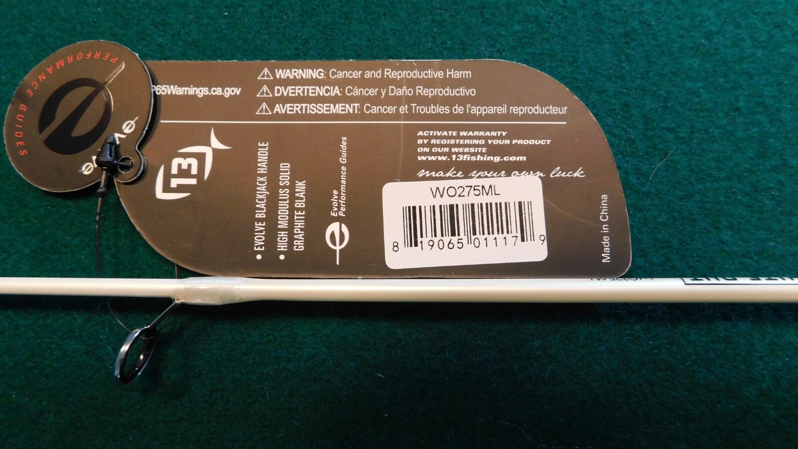 13 FISHING – Whiteout – Ice Fishing Rod WO275ML