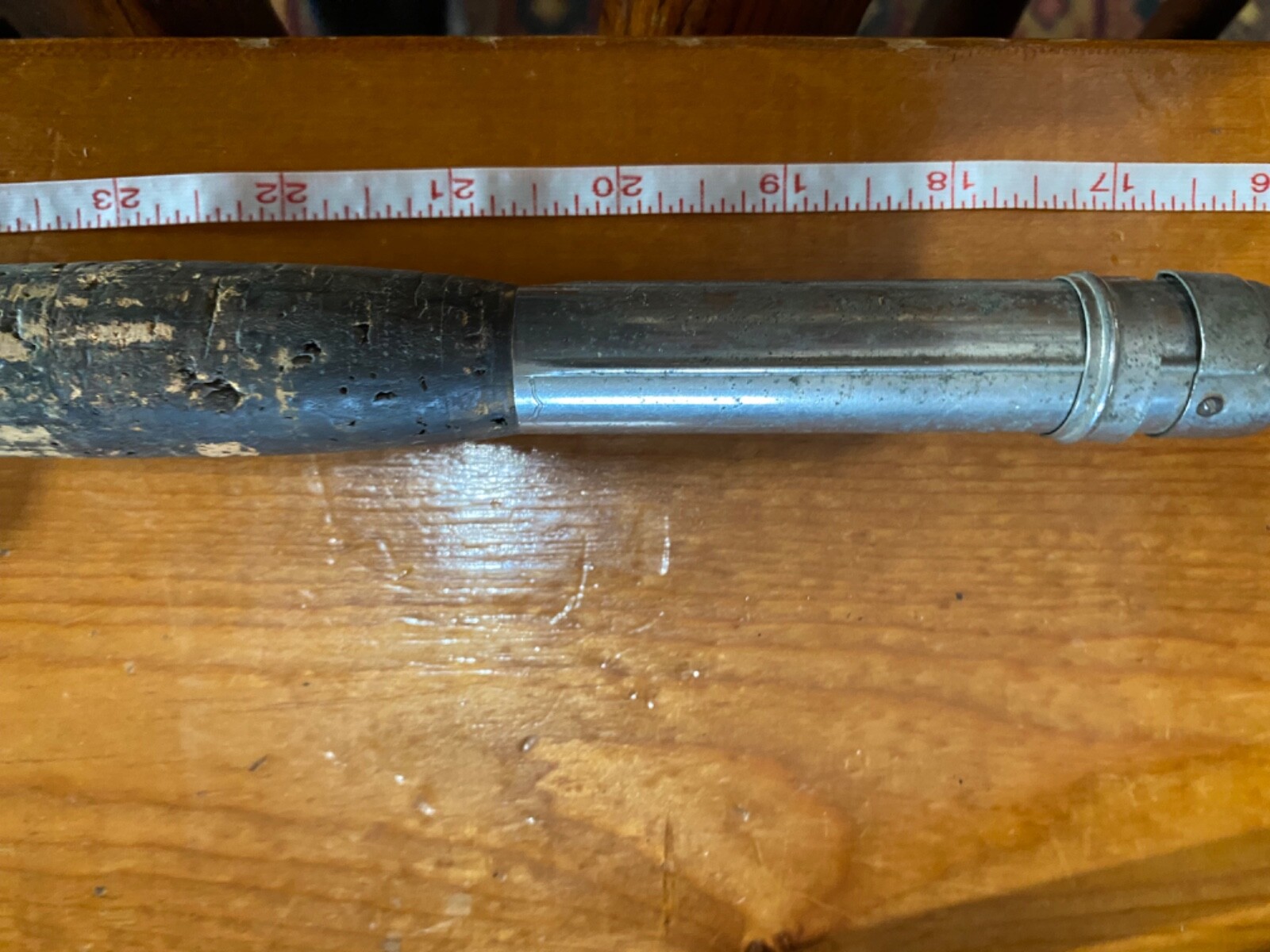 Vintage from estate telescoping, old antique fishing pole, took out the photos