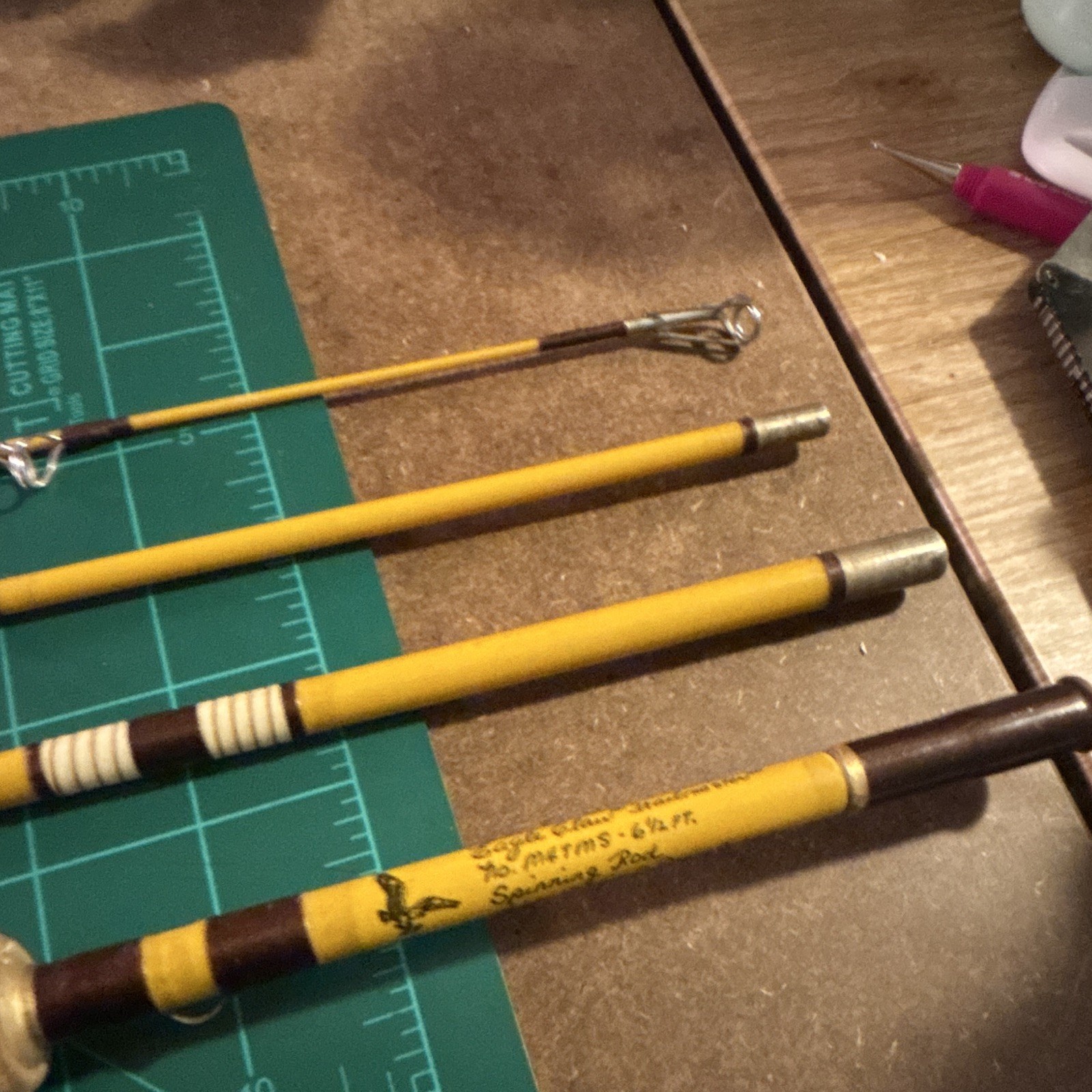 Vintage Eagle Claw Trailmaster MTMS 6 1/2ft 4pc Spinning Rod Cork Handle