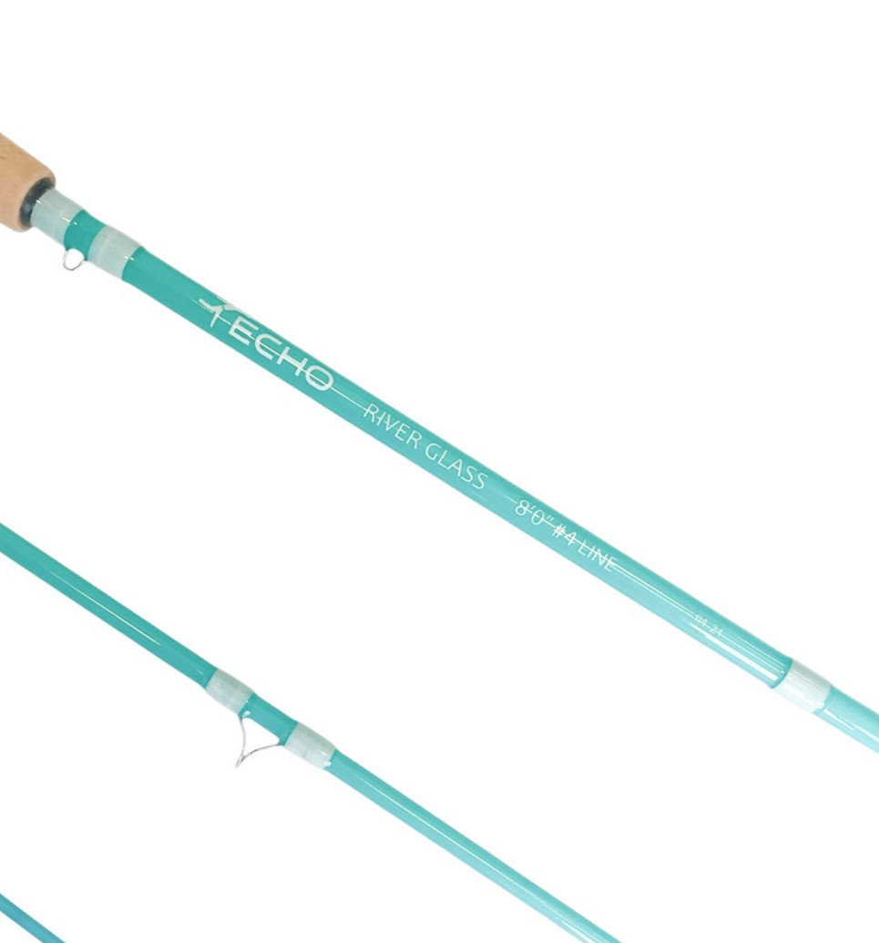 Echo Fly Fishing River Glass Fly Rod 4wt Length 8’0″ Gorgeous Glacier Brand New