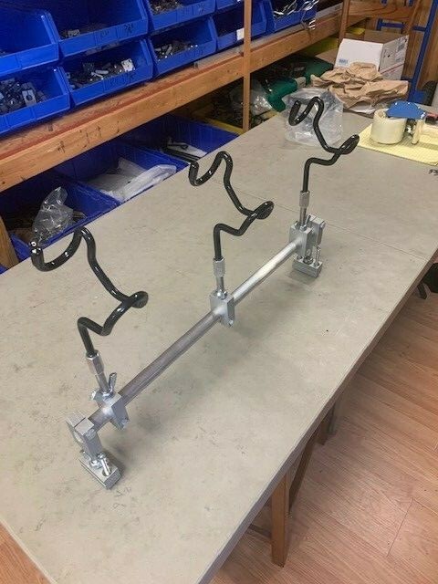 Bar for Pontoon Drill No Holes Adjust to any Angle Heavy Duty 3 -1/2 holders.