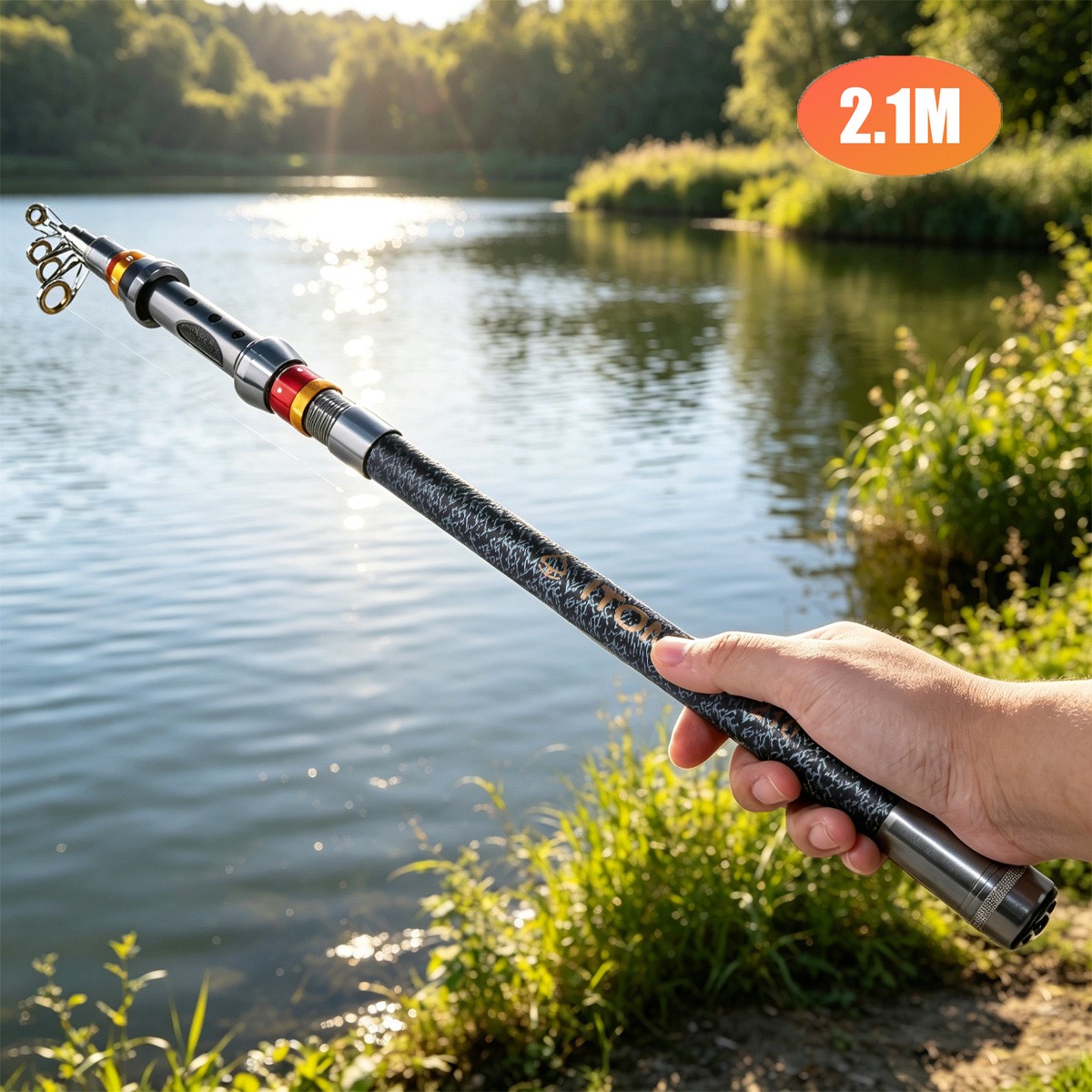 Heavy Duty Telescopic Fishing Rod Pole Sea Saltwater Freshwater 2.1m-3.6m