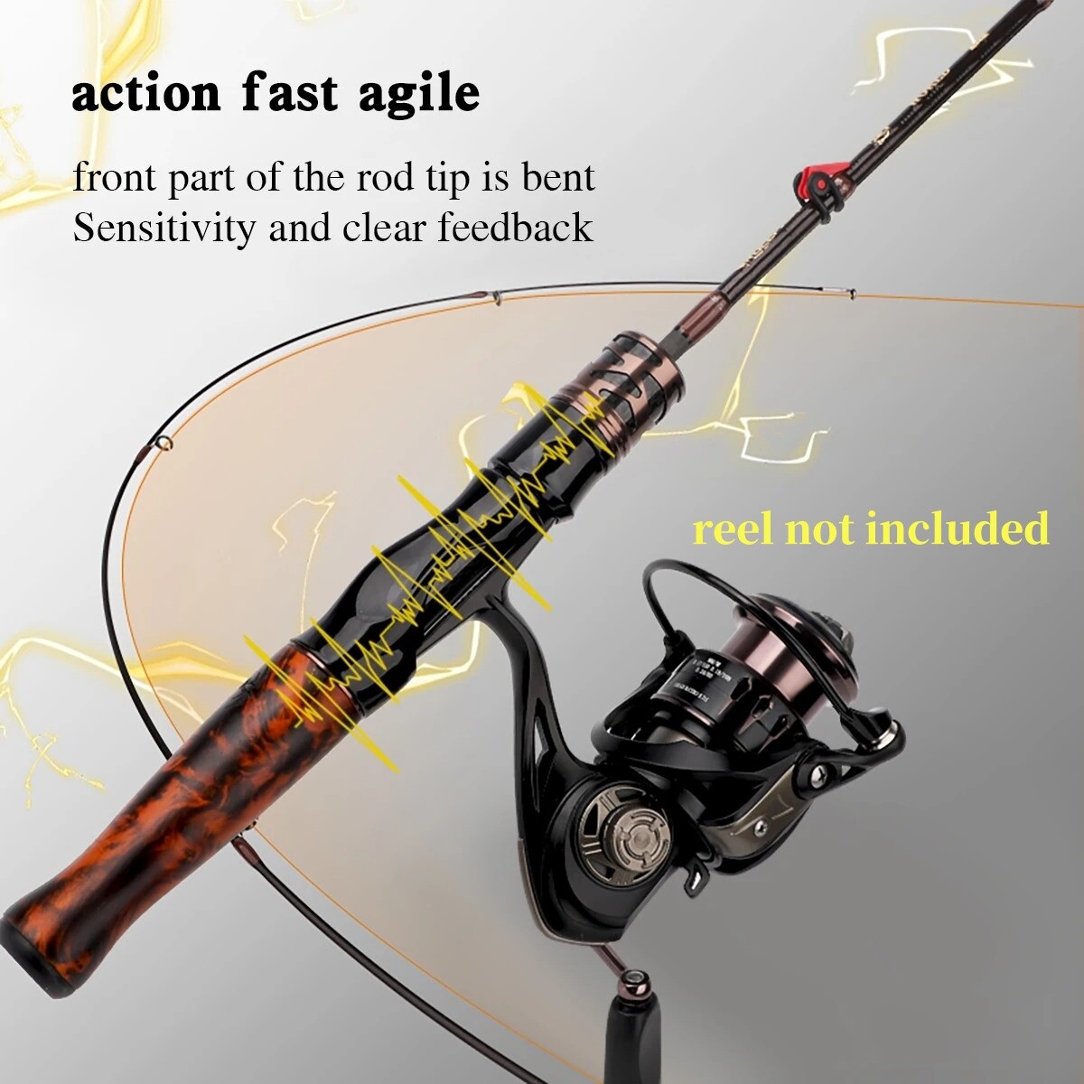 5.6ft 6ft Fishing Rod Carbon Fiber Ultra Light Rod Wood Handle Casting/Spinning