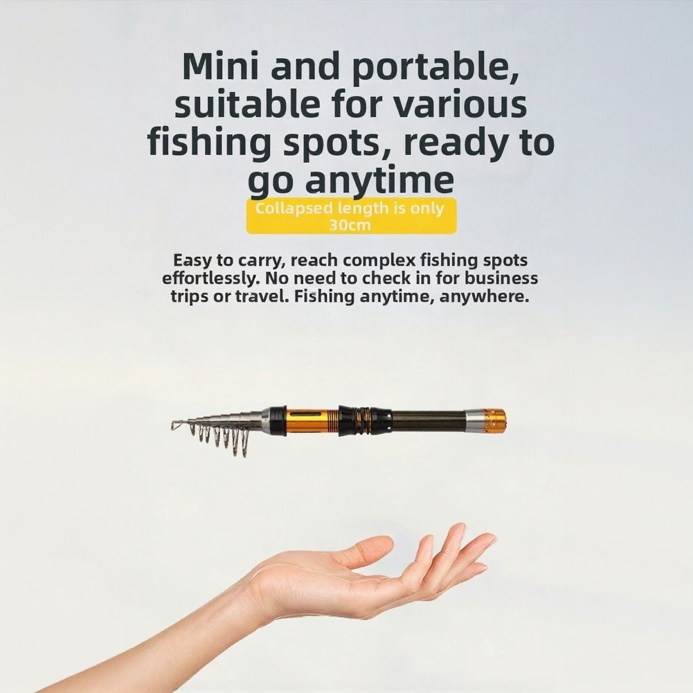 Carbon Fiber Telescopic Fishing Rod 1. 1.5m 1.8m 2.1m 2.4m 2.7m 3.0m 3.6m