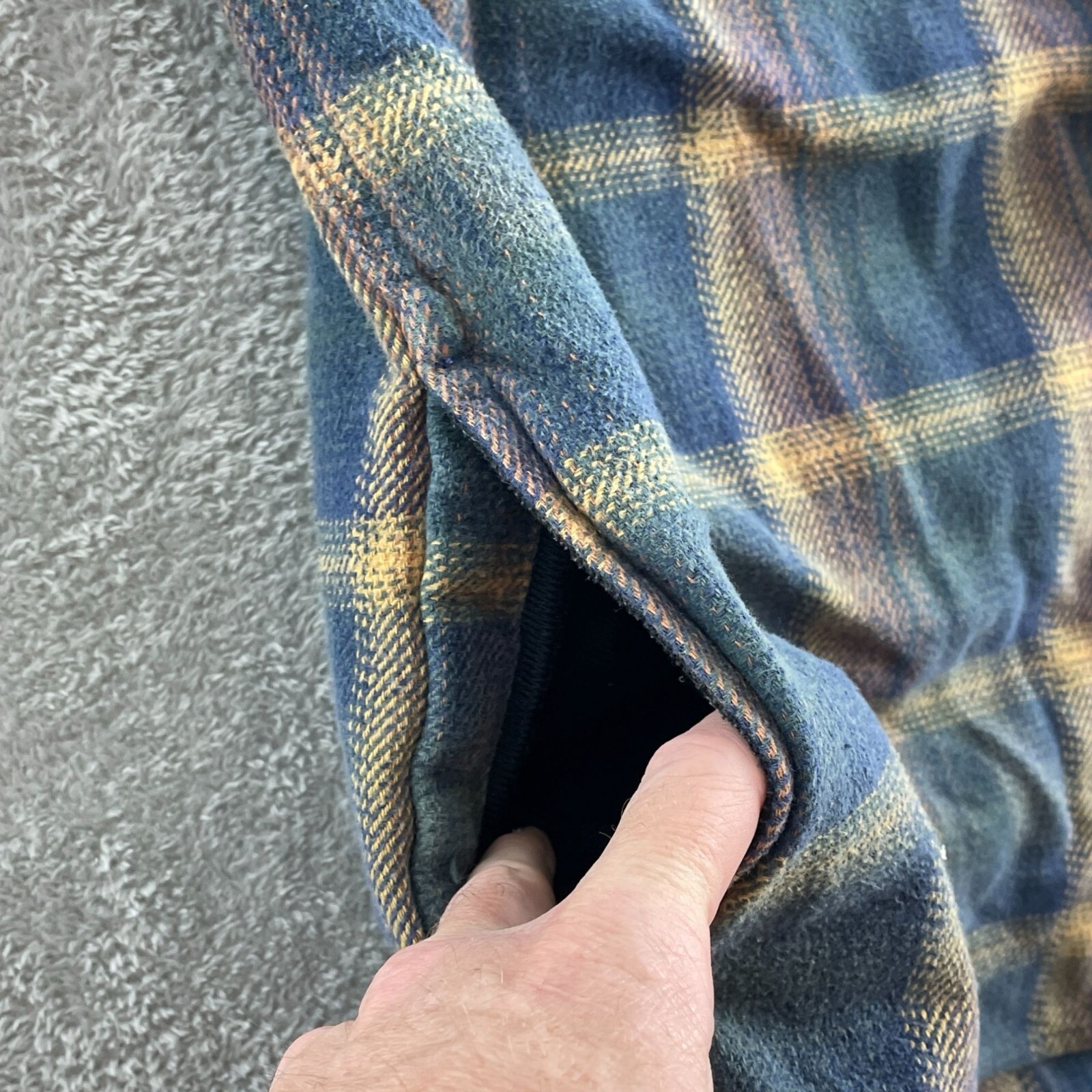 Orvis Mens Shacket XXL Plaid Flannel Shirt pockets 2904