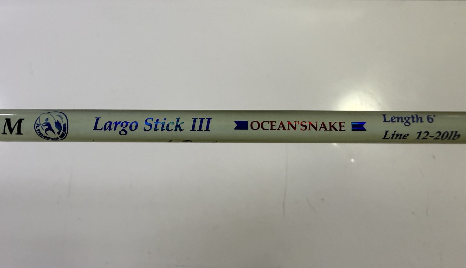 Spinning Rod LARGO STICK III, M, 6ft, 1 Section, 6 Guides+1, Hook Holder