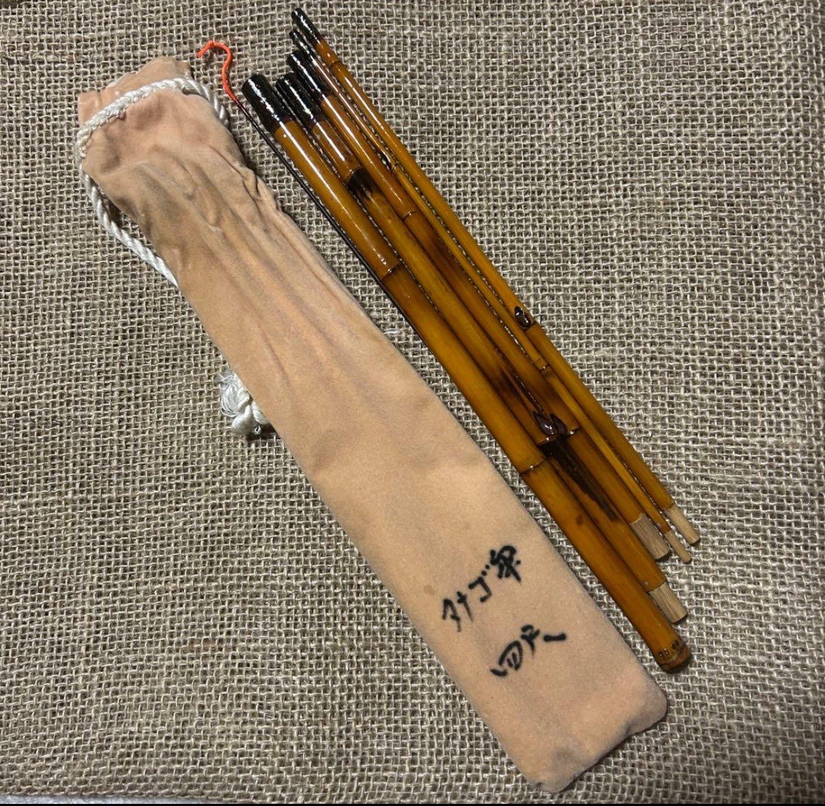 Handmade Japanese Bamboo Tanago Rod 4 Shaku 6-Piece