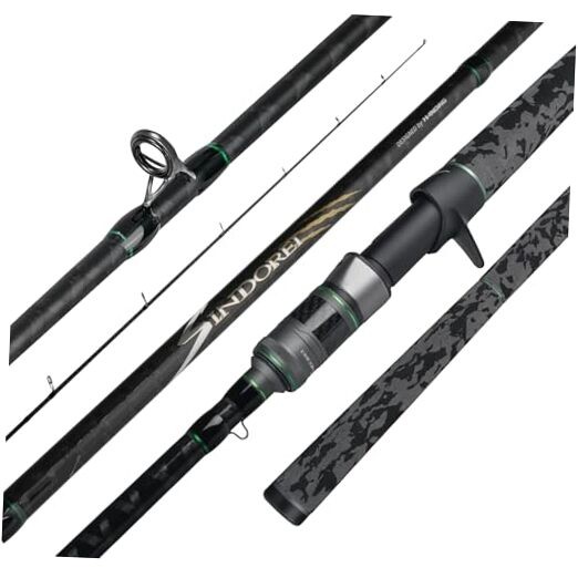 SINDOREI Heavy Fishing Rod – 2-Piece Spinning & Casting Rod for Inshore
