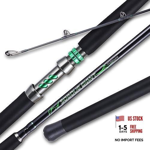 Spinning & Casting Catfish Rod – 2 Piece Medium Heavy Portable Travel Catfish