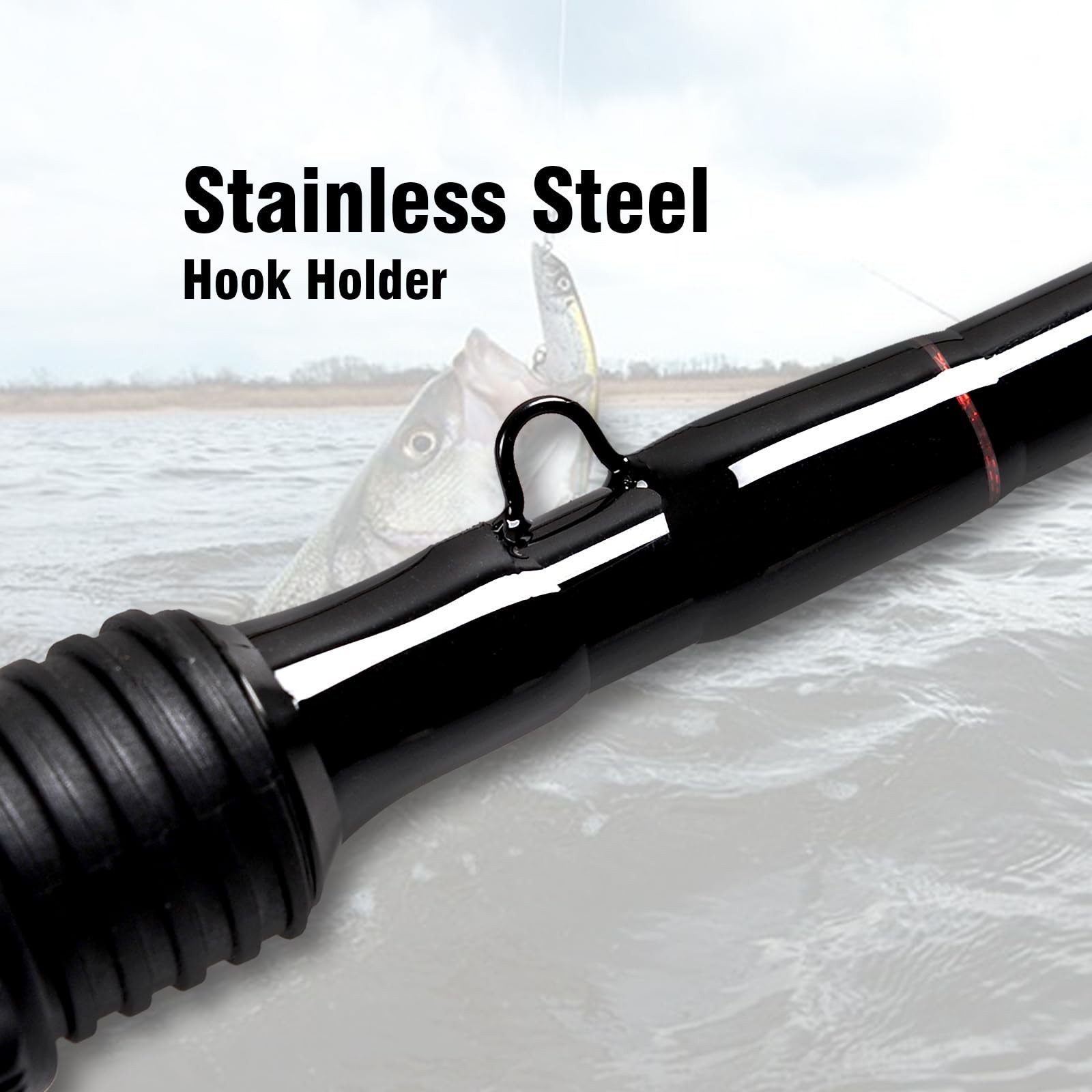 Fiblink 4 Pieces Travel Spinning Rod Medium Carbon Spinning Fishing Rod Porta