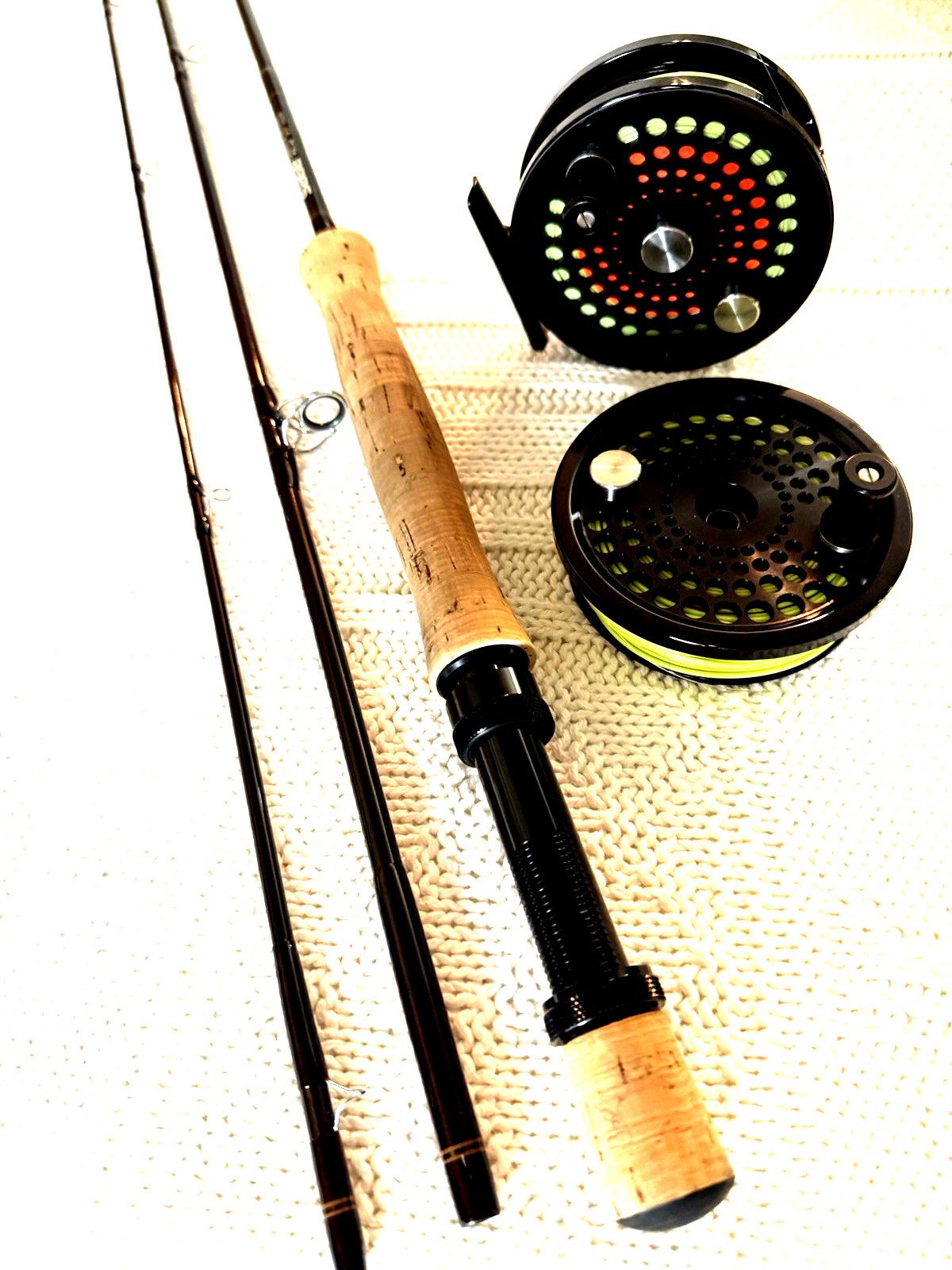 Vtg Sage Graphite III-3RPLX 9′ Able Big Game 3N Reel Extra Spool & Lines Unused