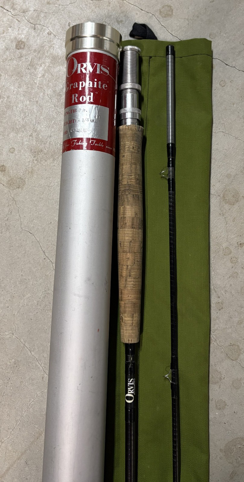 Orvis 9’ Shooting Star Graphite Fly Rod, #9 wt, 4.25oz 2pc With Tube And Sock