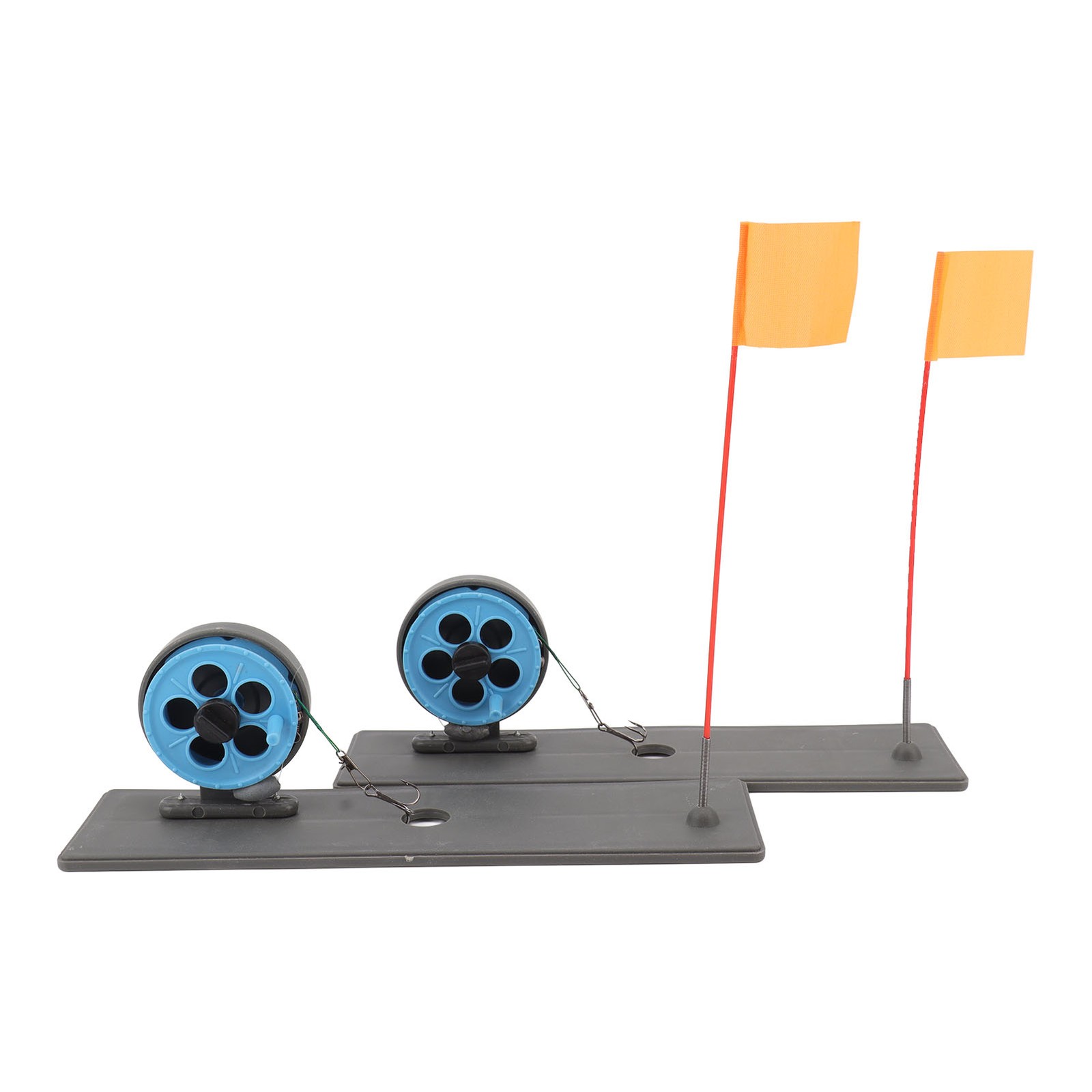 2pcs Ice Fishing Flag Rod Automatic Floating Portable Tip Up