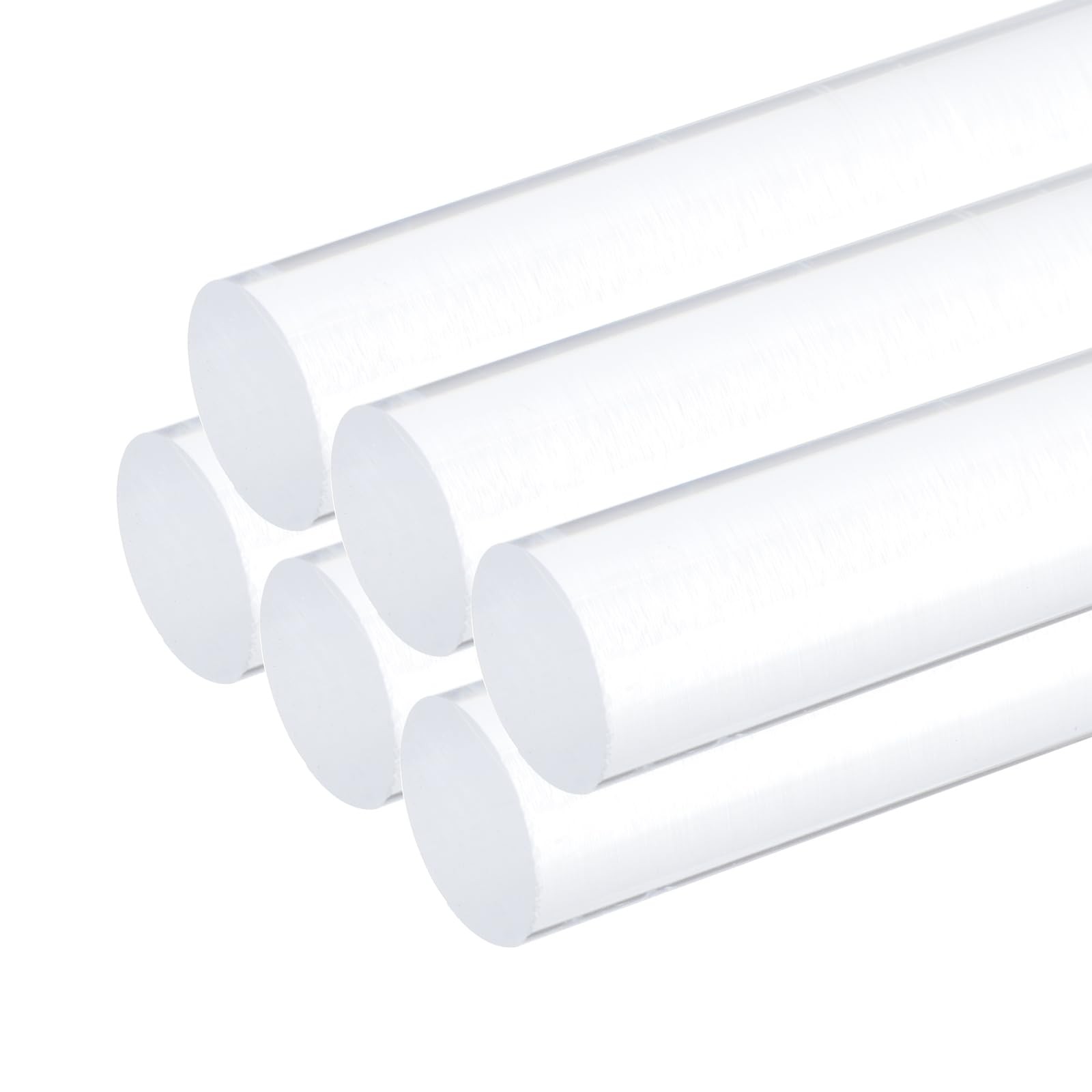 6 PCS Acrylic Round Rods 1/2×12 Inch Clear Plastic Dowel Sticks 13x300mm