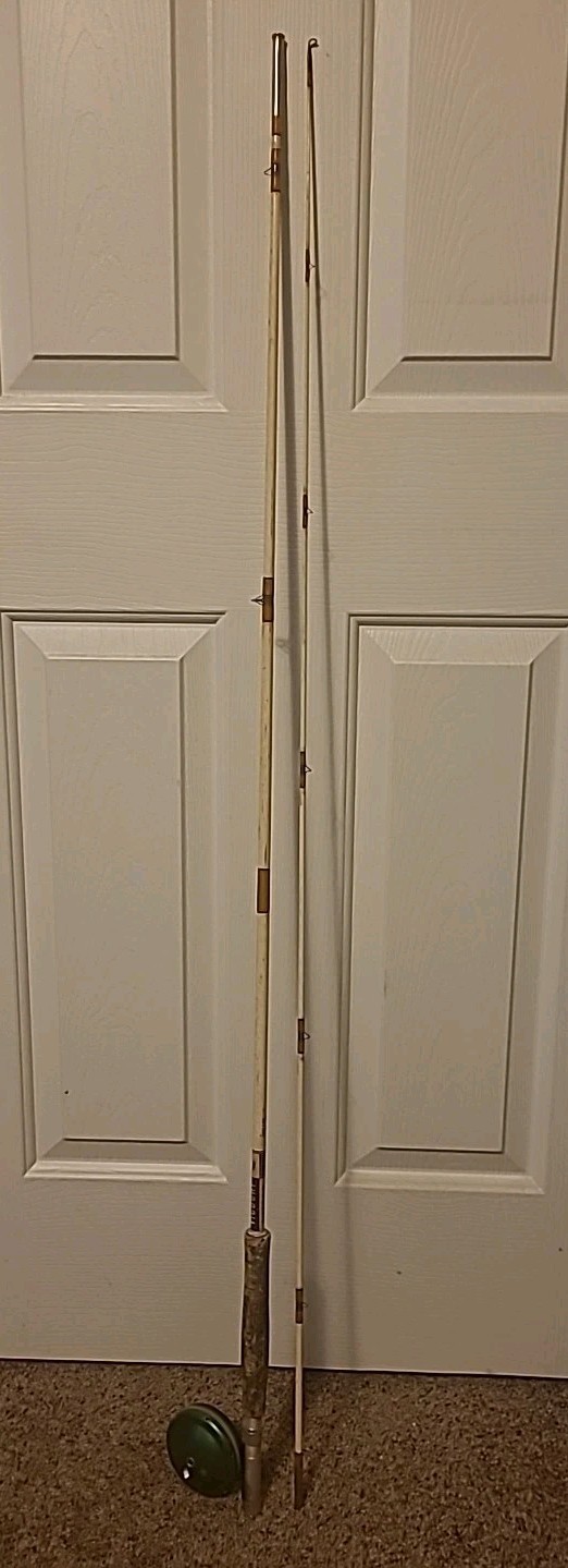 Vintage Heddon Vicount Custom Rod 2 Pcs #8007-8 1/2 Feet w JOHNSON #80 Reel