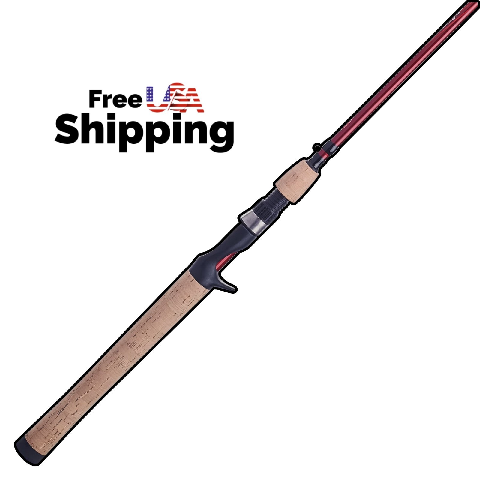 7ft Medium Heavy Casting Rod Fast Action 10-20lb 1/4-1oz Cork Handle 1-Piece New