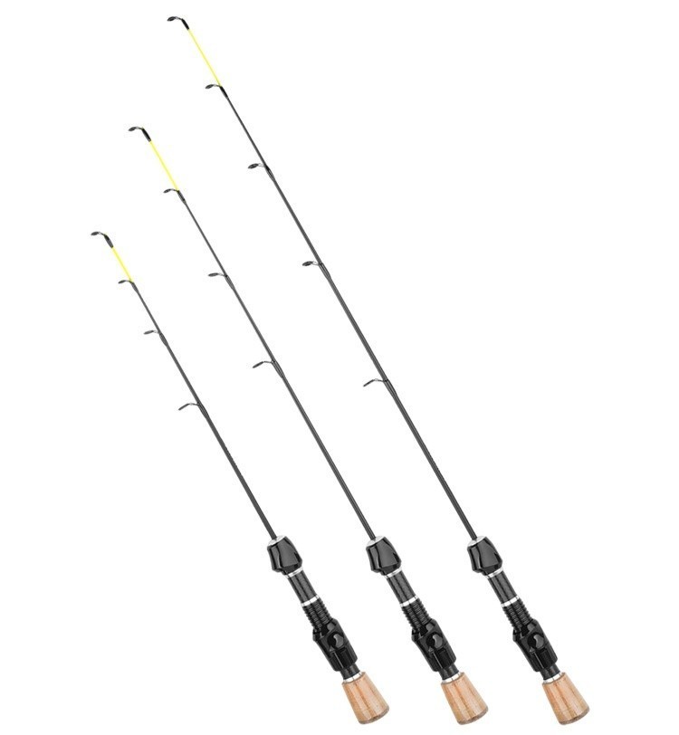 Portable Ice Fishing Rod Ultra-light Short Section 47cm 57cm 67cm Winter Rods