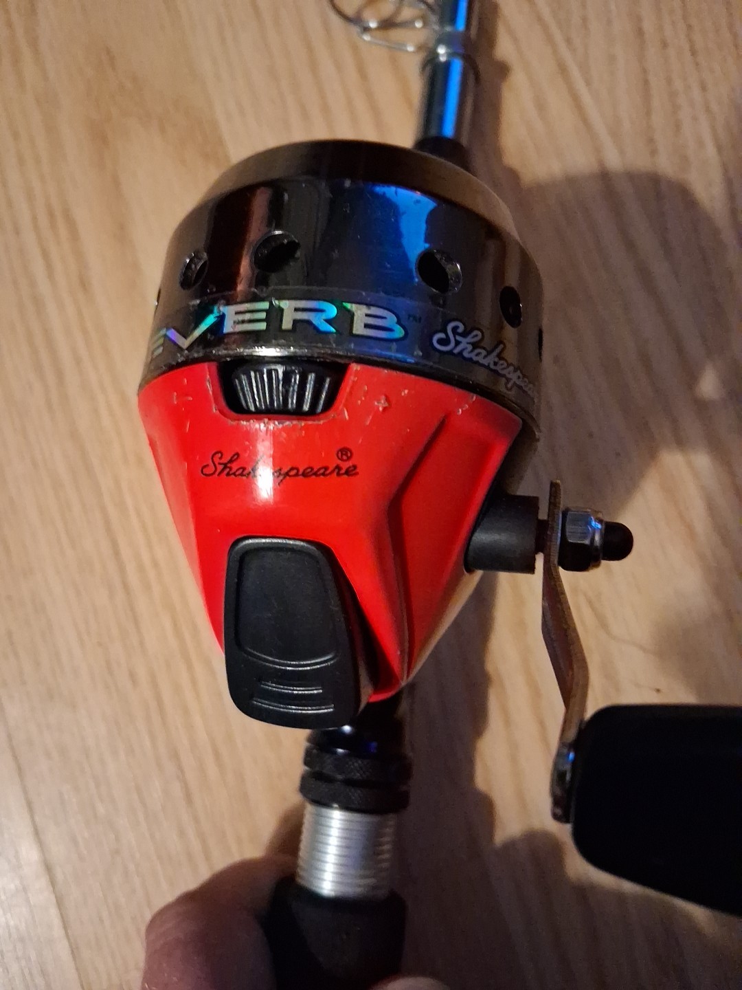 David Craft K-312 Retractable Camp Telescoping Fishing Pole Shakespeare Reel