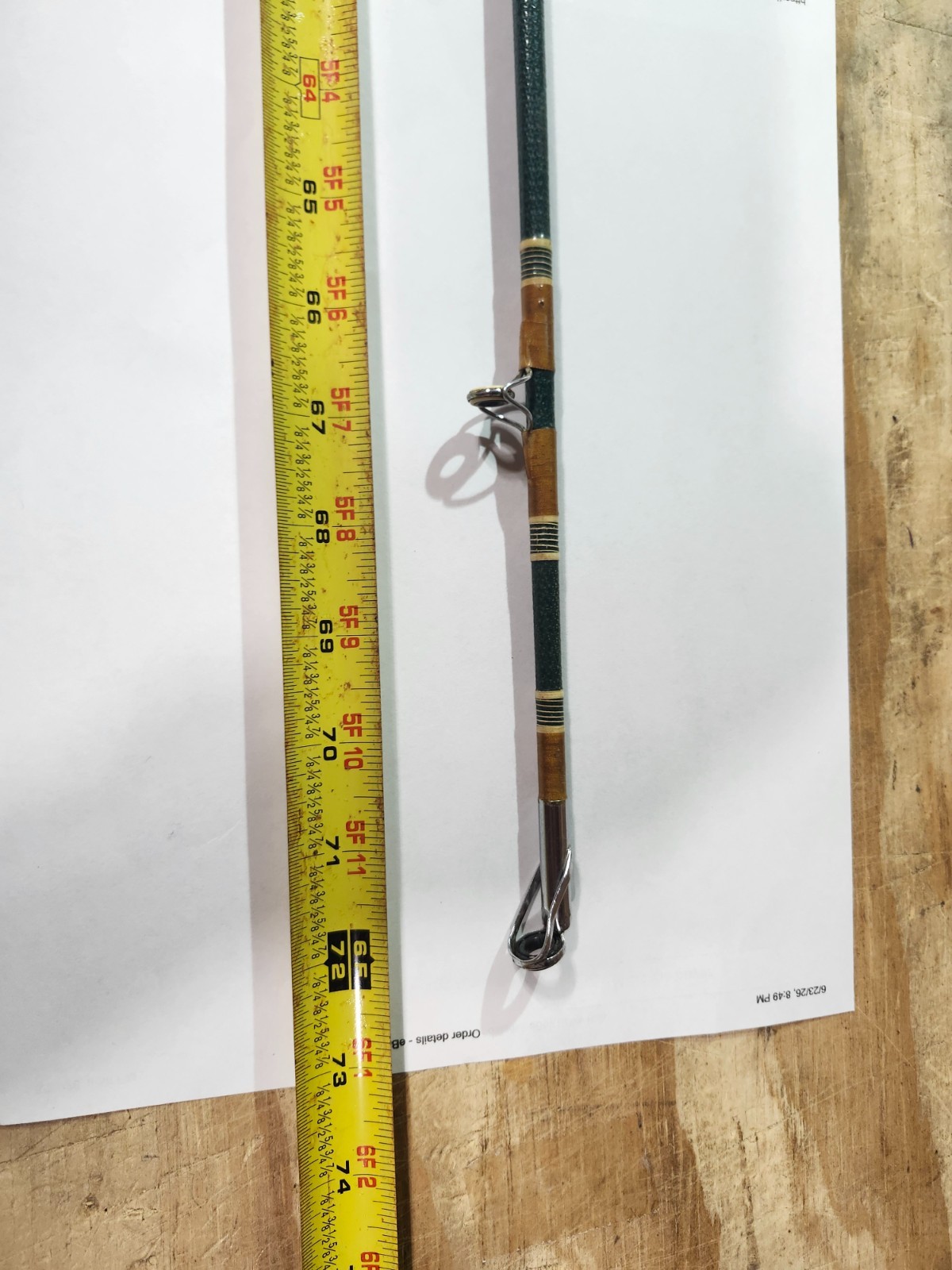 Supreme Rod Co Madison Wi Musky Master Fishing Rod 6′ Vintage