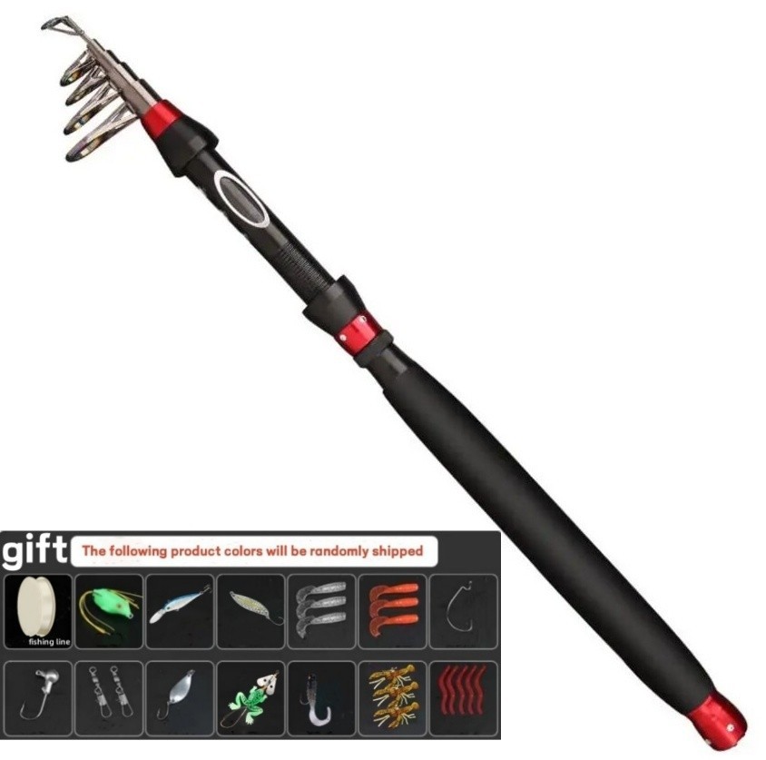 Telescopic Fishing Rod Carp Carbon Fiber Rod Spinning Casting Fast Action Pole