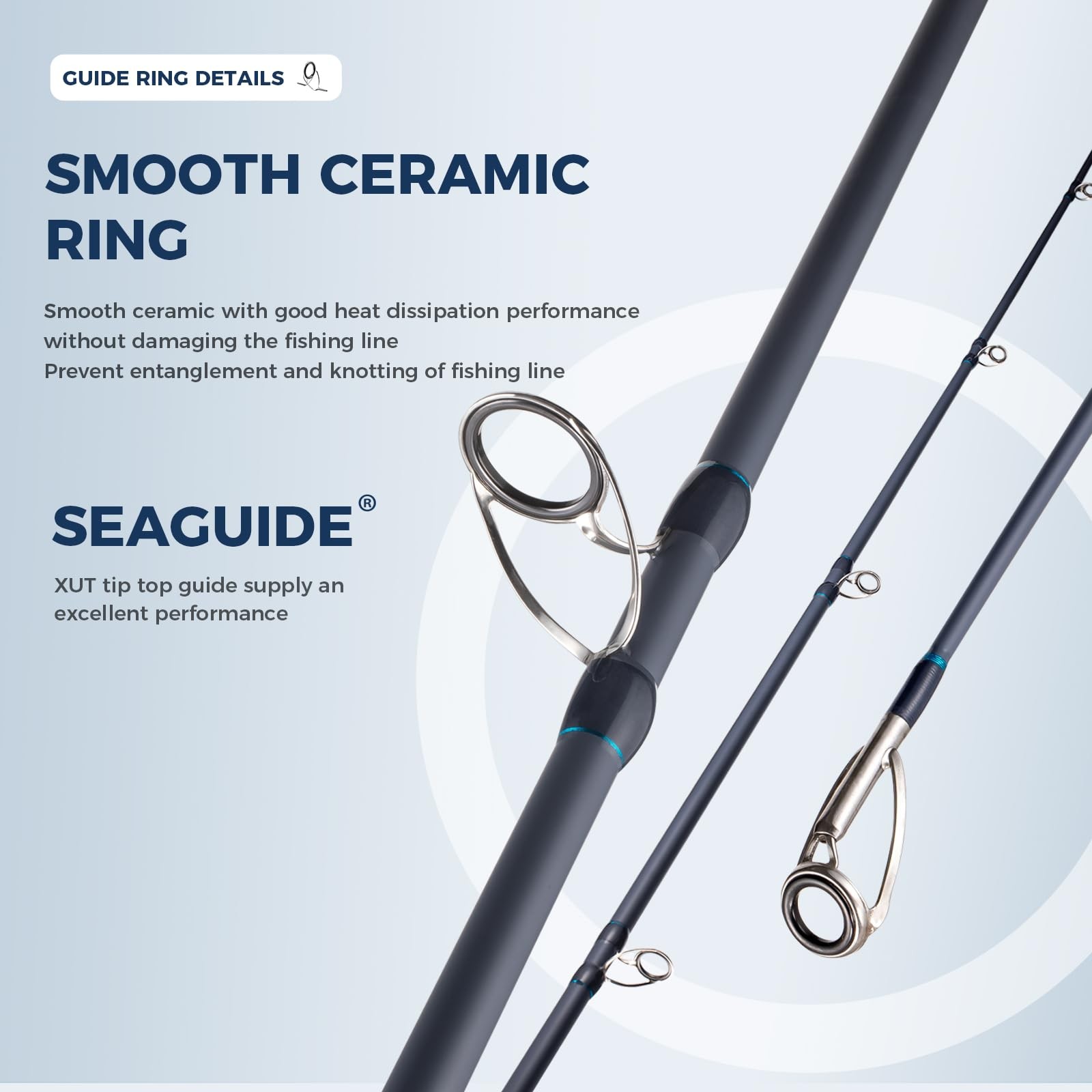 Fishappy Surf Rod Graphite Surf Spinning Fishing Rod Seaguide Reel Seat 9 – 2