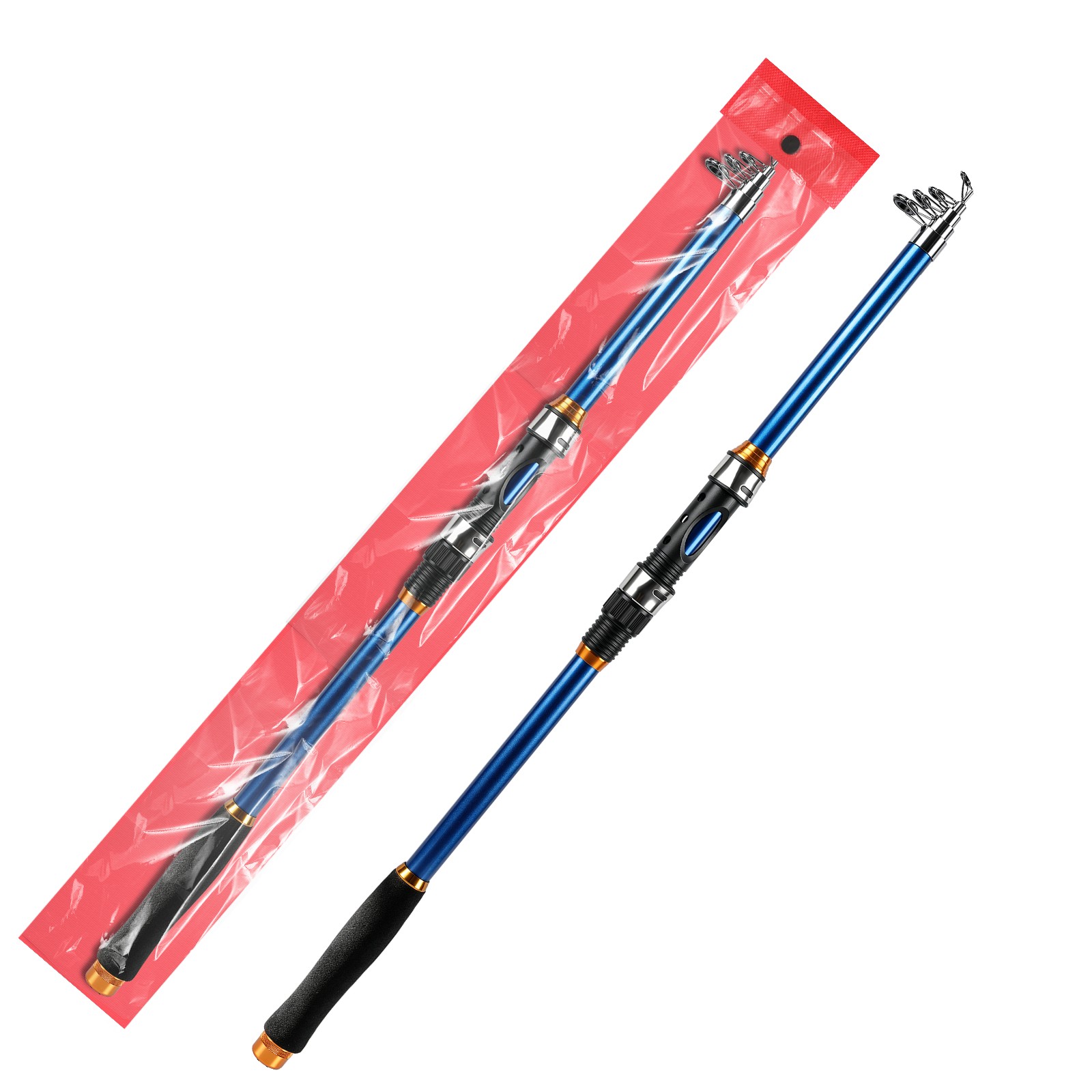 Portable Carbon Fiber Telescopic Fishing Rod for River Sea Saltwater 20-50lb