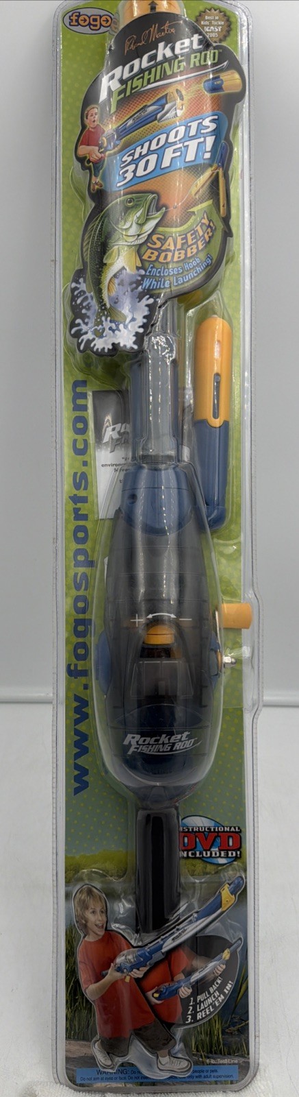 Roland Martin Rocket Fishing Rod 2005 Fogo #69011 Spin Master BRAND NEW & SEALED