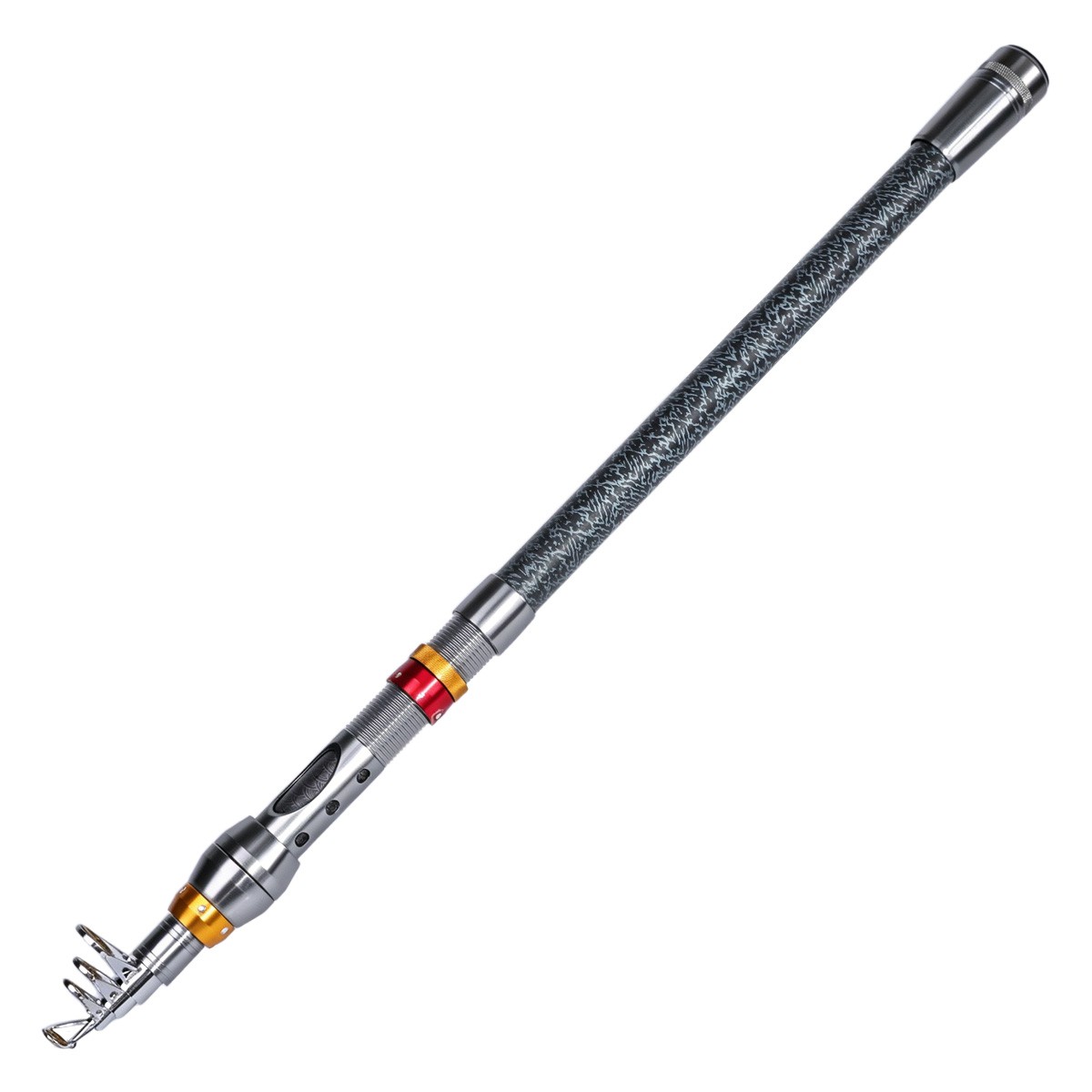 Heavy Duty 2.1M Carbon Fiber Fishing Rod Travel Telescopic Pole Spinning Rod US