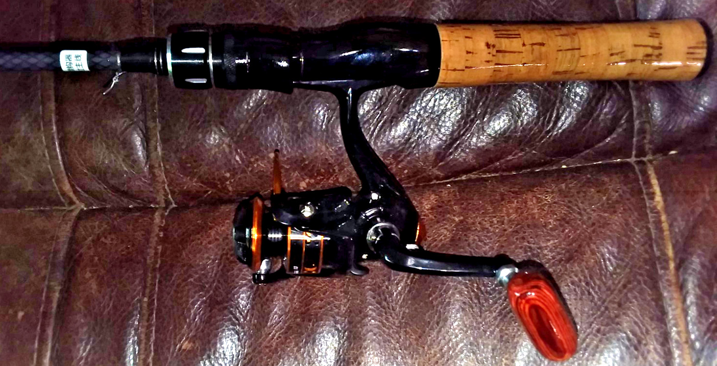 TWO 6 Foot Carbon Fiber Fishing Rods & Two 1000 Spinning Ultra Light REELS!