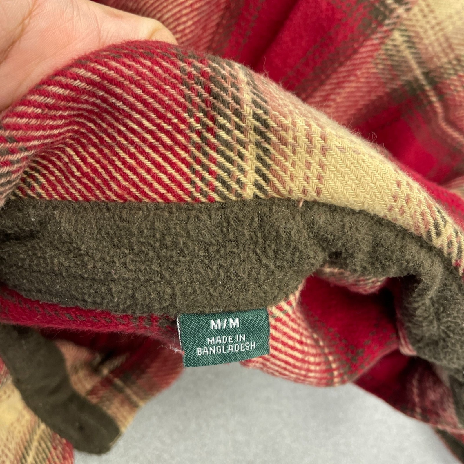 Orvis Men’s M Red Plaid Flannel Shirt Jacket Long Sleeve B1171