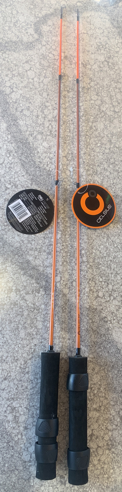 2 Pieces Celsius Chill Factor Ice Fishing Jigging Rod 30” Medium Heavy