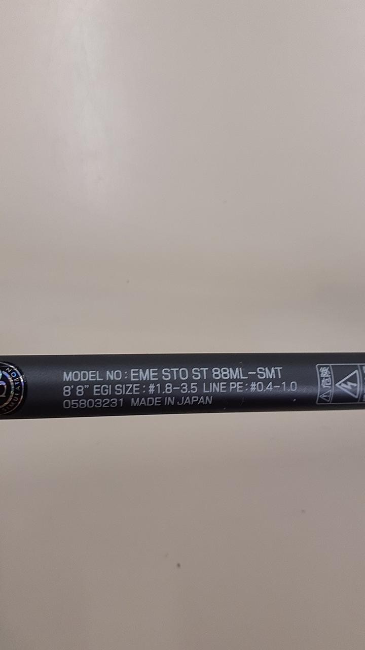 Daiwa Eging Rod 88in/8ft8in, 90g, 2-piece, with case, Fishing Equipment