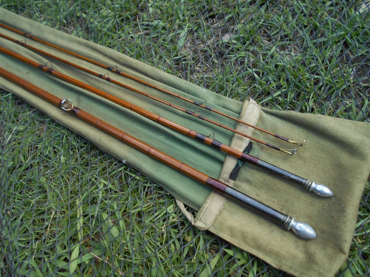 HARDY Bamboo Rod Double Handle 12’7″ 2 Tip Arthur Wood Fly Rod Fishing