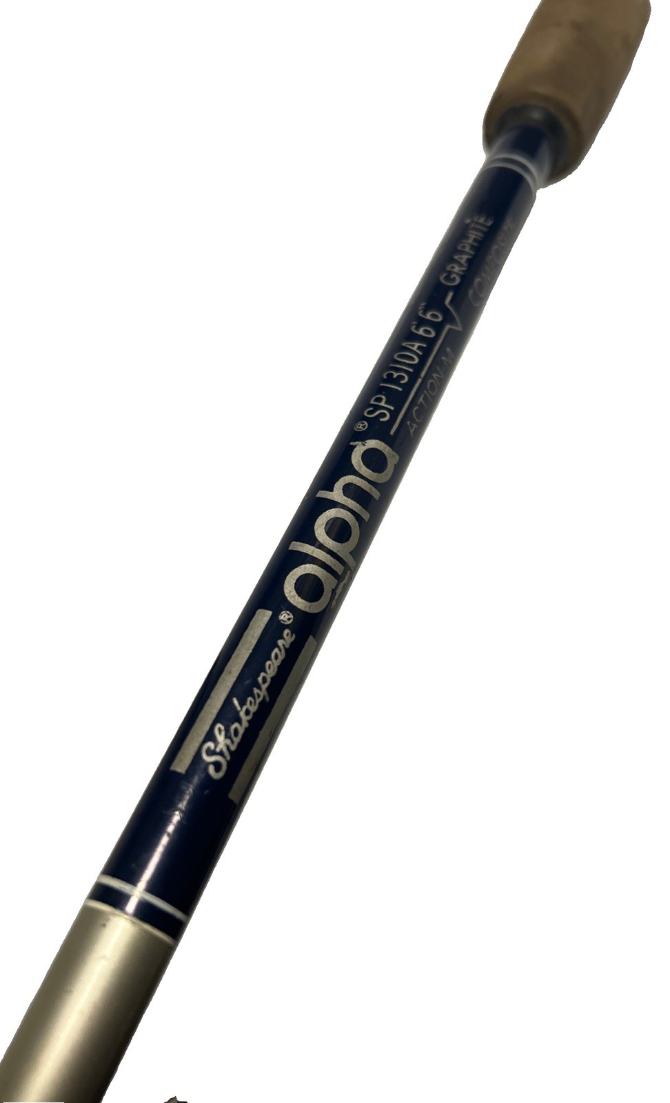 Vtg Shakespeare Alpha SP 1310A 6’6”Graphite Spinning Rod 2-Pc Medium Action Read