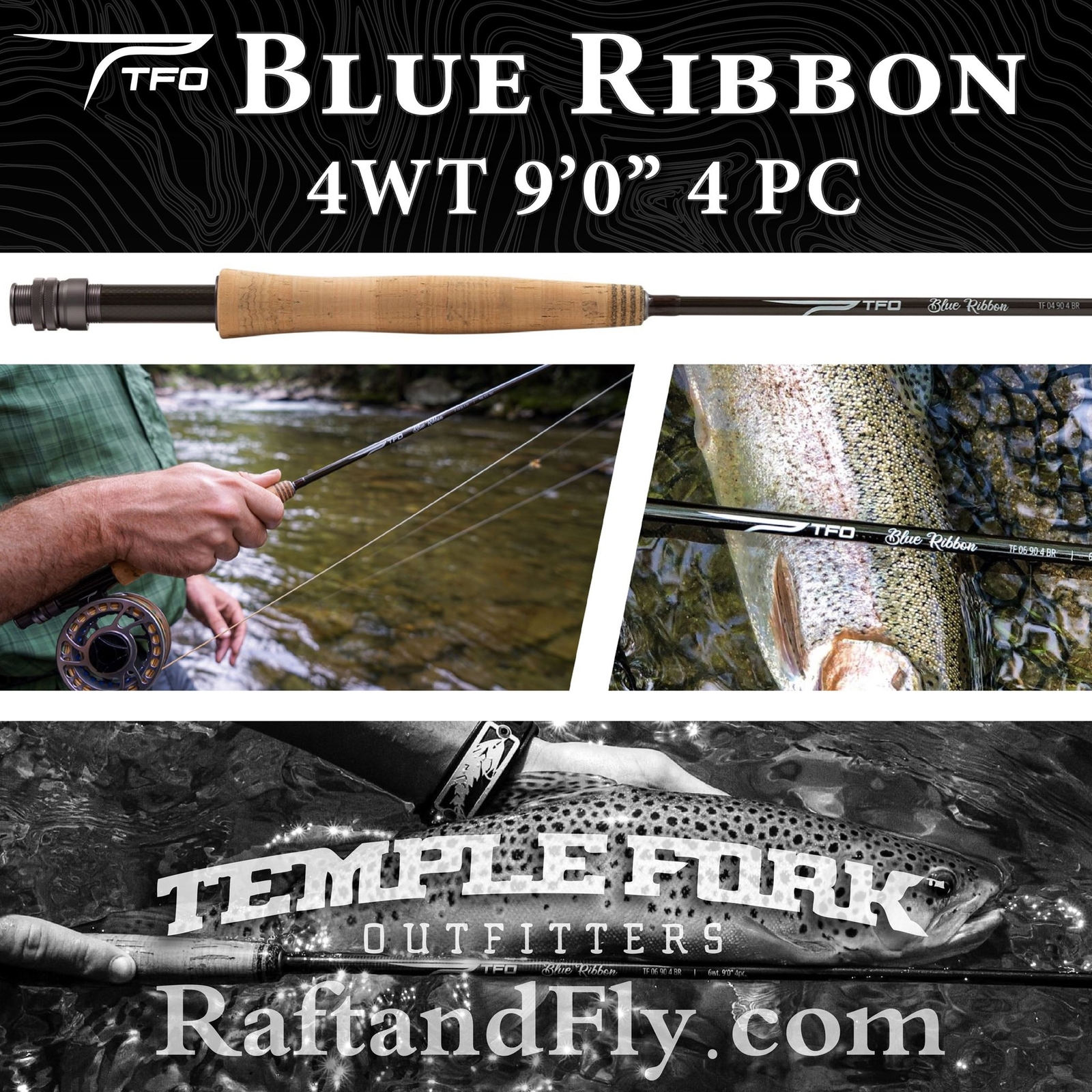 TFO Blue Ribbon 4wt 9’0″ – Lifetime Warranty | FREE SHIPPING