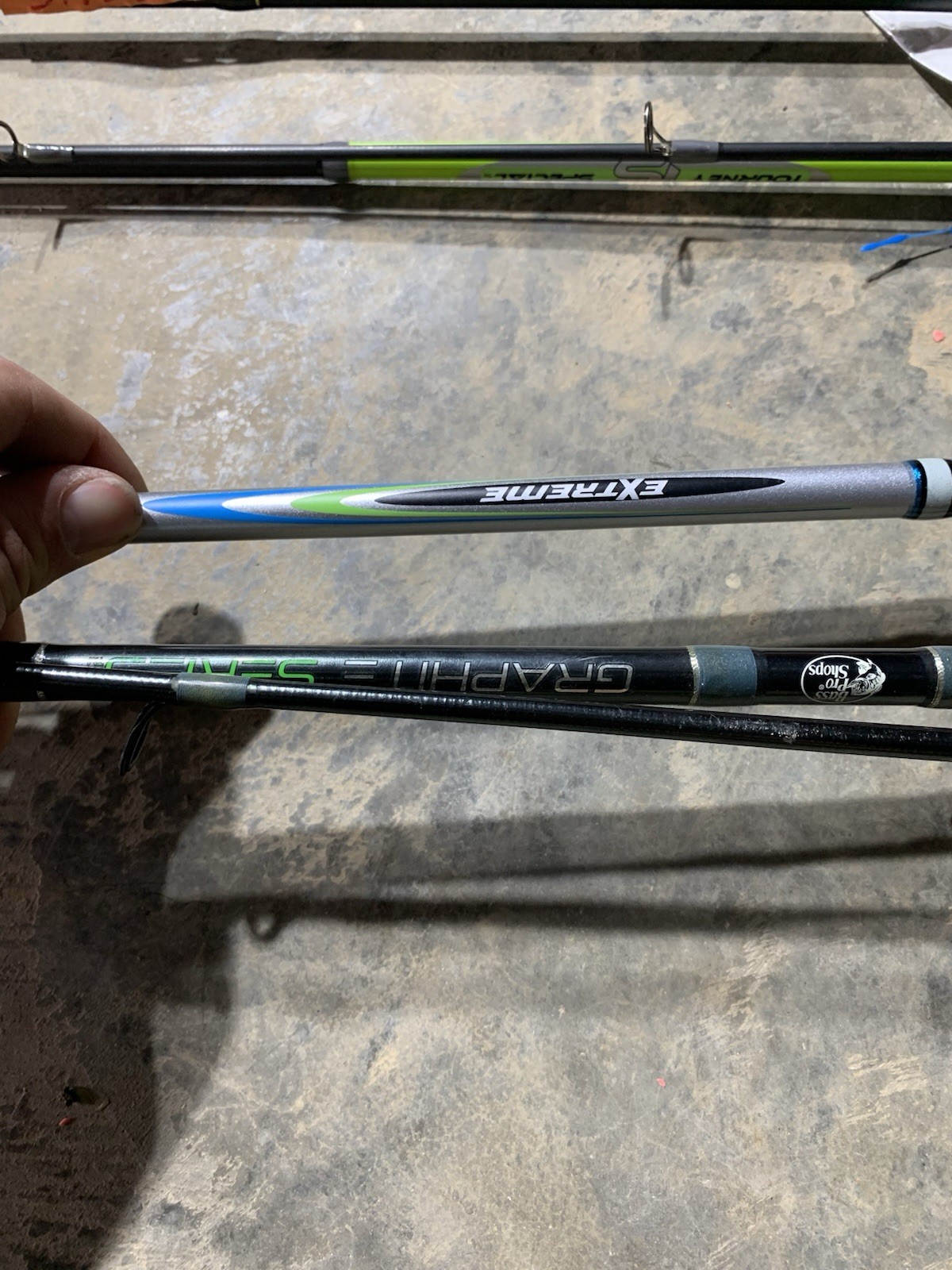LOT OF 10 BASS PRO SHOPS FISHING RODS (BROKEN)