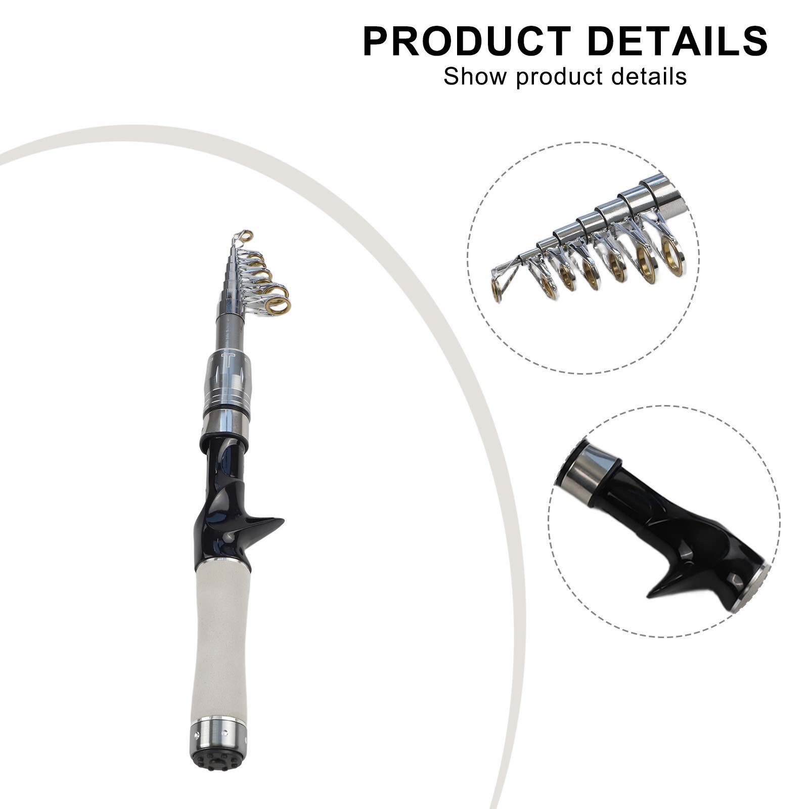Carbon Fiber Rod Compact Fishing Rod 85-120g Weight Single-hand