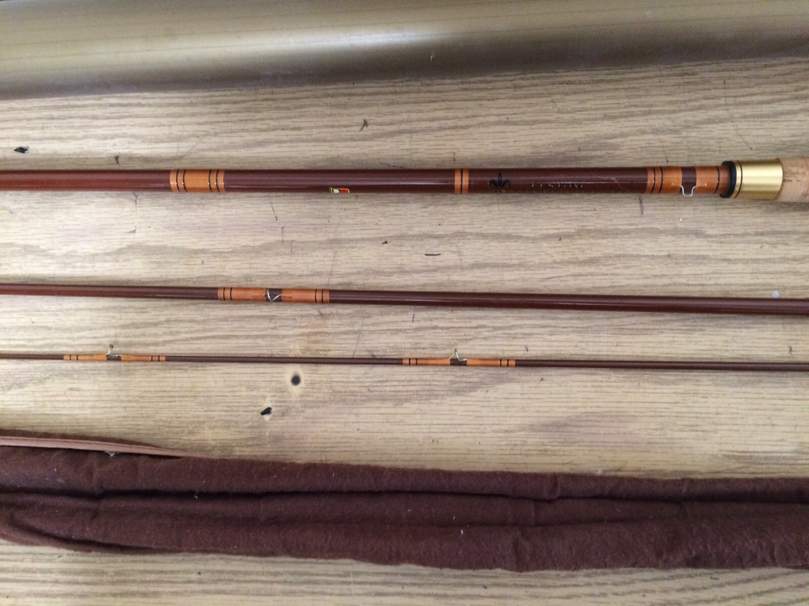 VINTAGE Custom 9′ Royal Javelin 3 pcs Fiber Fishing Rod Garcia Conolon #9641
