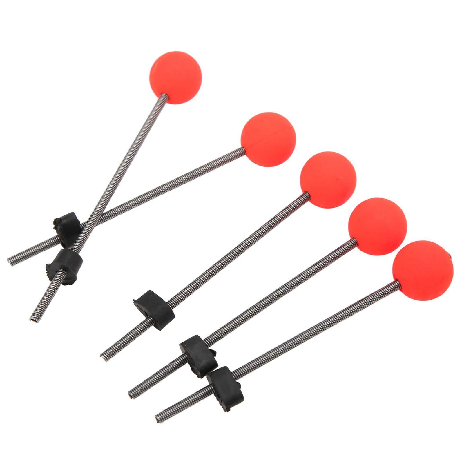 5PCS Mini Winter Ice Fishing Rod Top Tip Portable Outdoor Fishing Rod Red Ball
